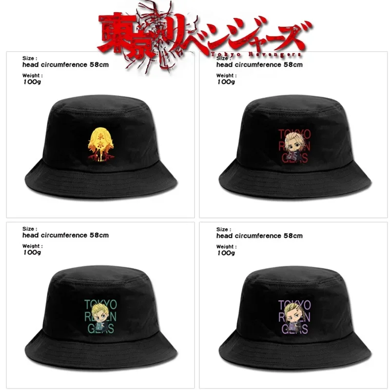 New Tokyo Revengers Hat Uomo E Donna Outdoor Leisure Sunshade Sunshade Letterario Cento Con Cappello Da Pescatore Con Stampa Di Cartoni Animati