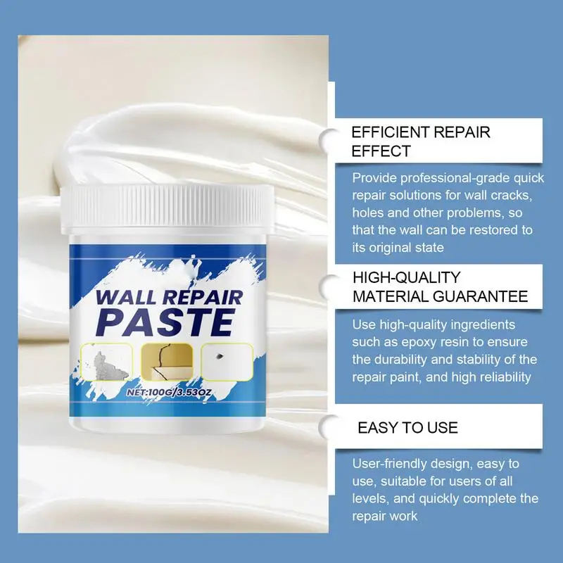 Wall Repair Paste Wall Paste Painting Multipurpose Anti-Leaking Putty Repair Holes Hole Fill Quick Ceramic Glaze