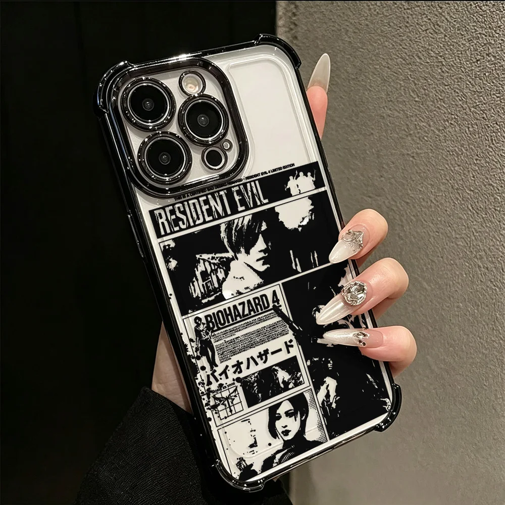 Residents Evil Plating Phone Case with Anti-Fall Airbag Protection