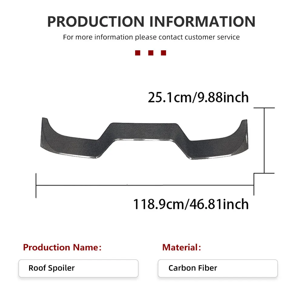 Spoiler posteriore per BMW X6 G06 X6M F96 2020-2024 in fibra di carbonio, alettone per tetto, finitura per lunotto - immagine 4