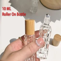 10ml Portable Thick Glass Roller Essential Oil Perfume With Balls Bottles Travel Refillable Rollerball Vial Travel Roll On Vials 1