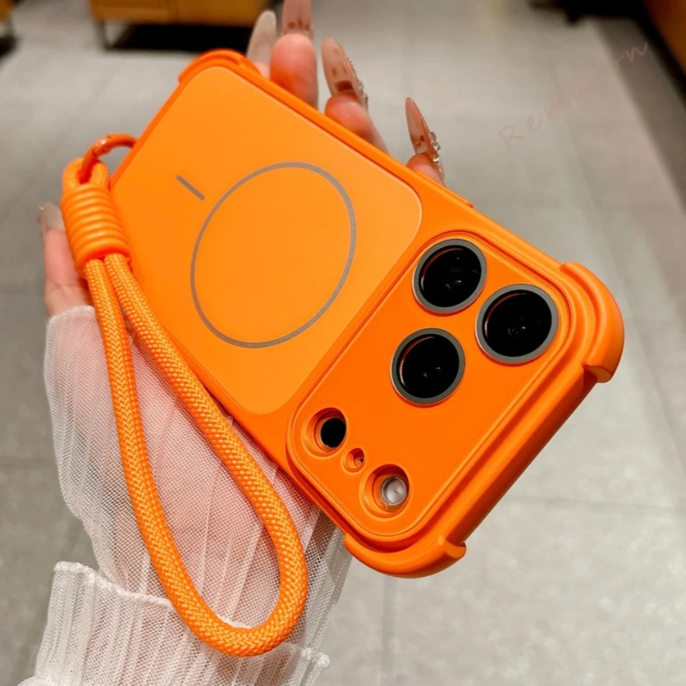 Magnetic Phone Case With Wrist Strap And Large Camera Window_voghion.com