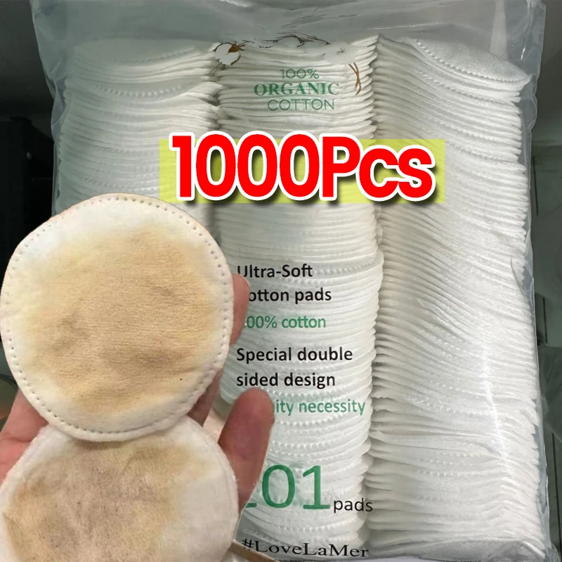 Facial Makeup Remover Disposable Cotton Pads Soft Breathable Double Sided Round Nail Polish Remover Cleansing Pads Makeup Tools