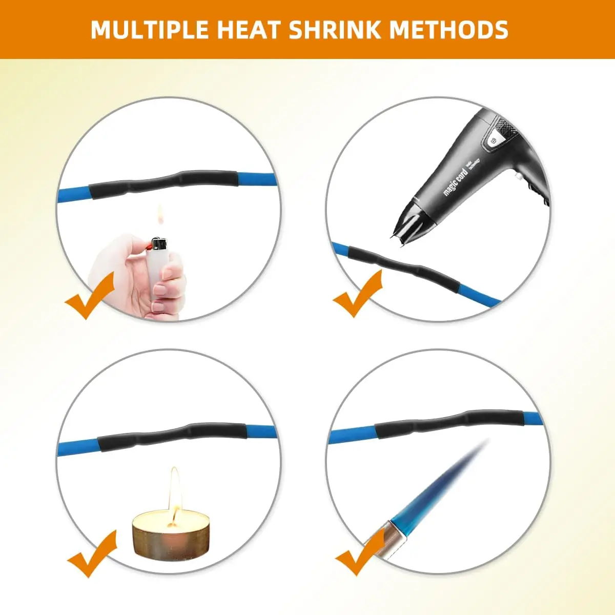560 Pcs Heat Shrink Tubing Kit Marine Grade 2:1 Ratio Adhesive Lined Industrial