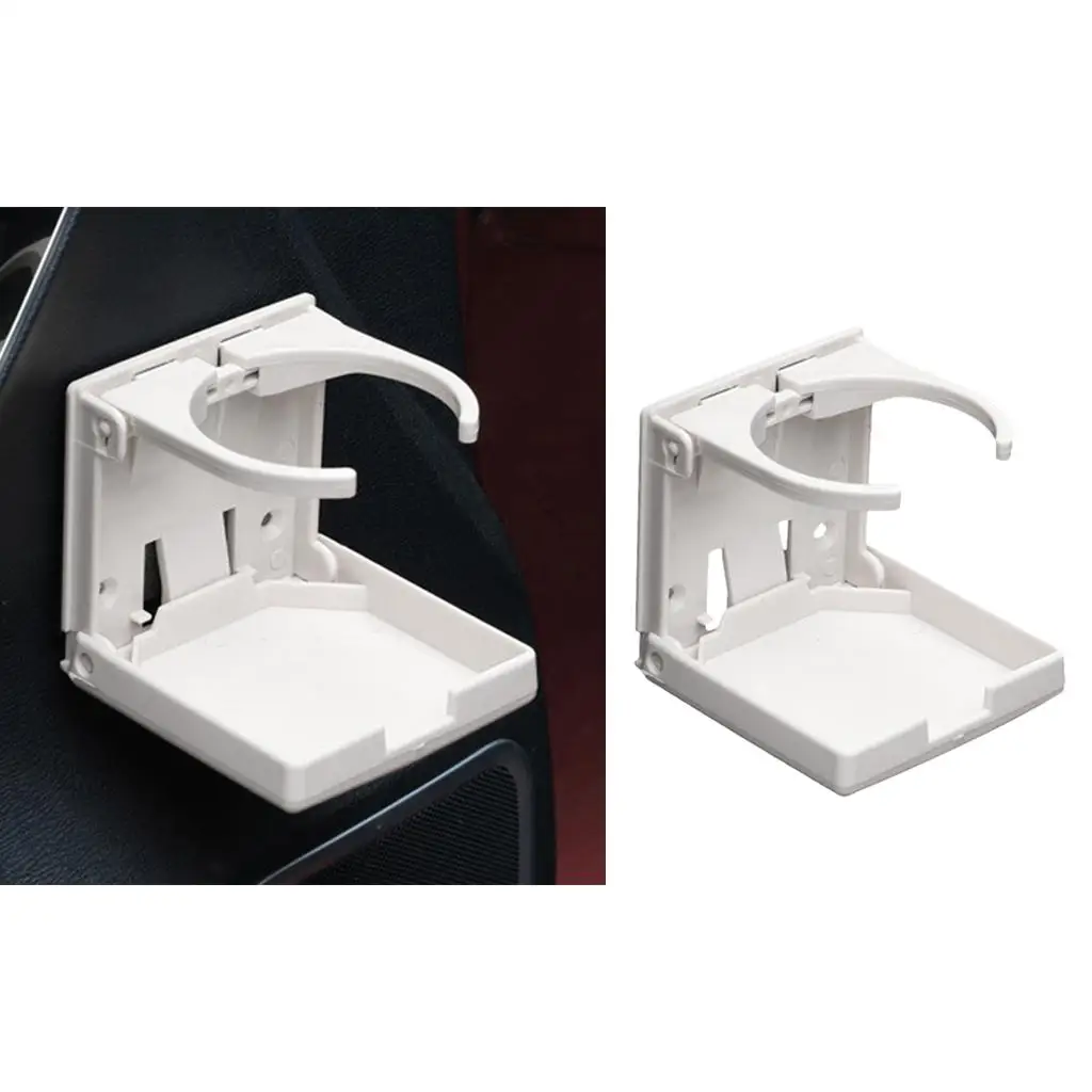 Cup Holder Folding Drink Holders Car Cup Holder for Trucks Car RVs Marine Boat , White, 102x94mm