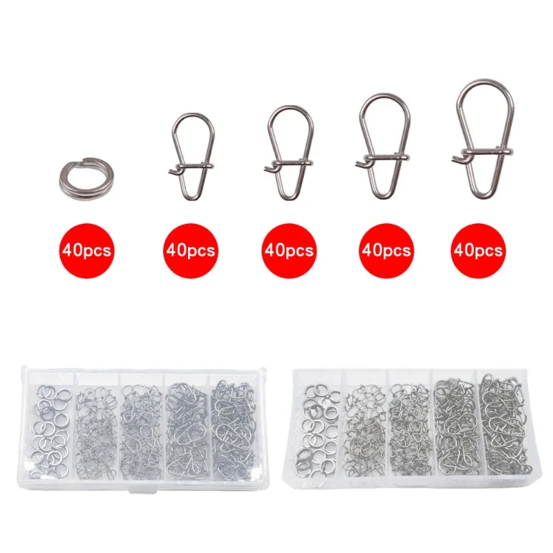 Lure Pin Set Gourd Pin Enhanced + Flattened Double Circle Fishing Gear Connector 200