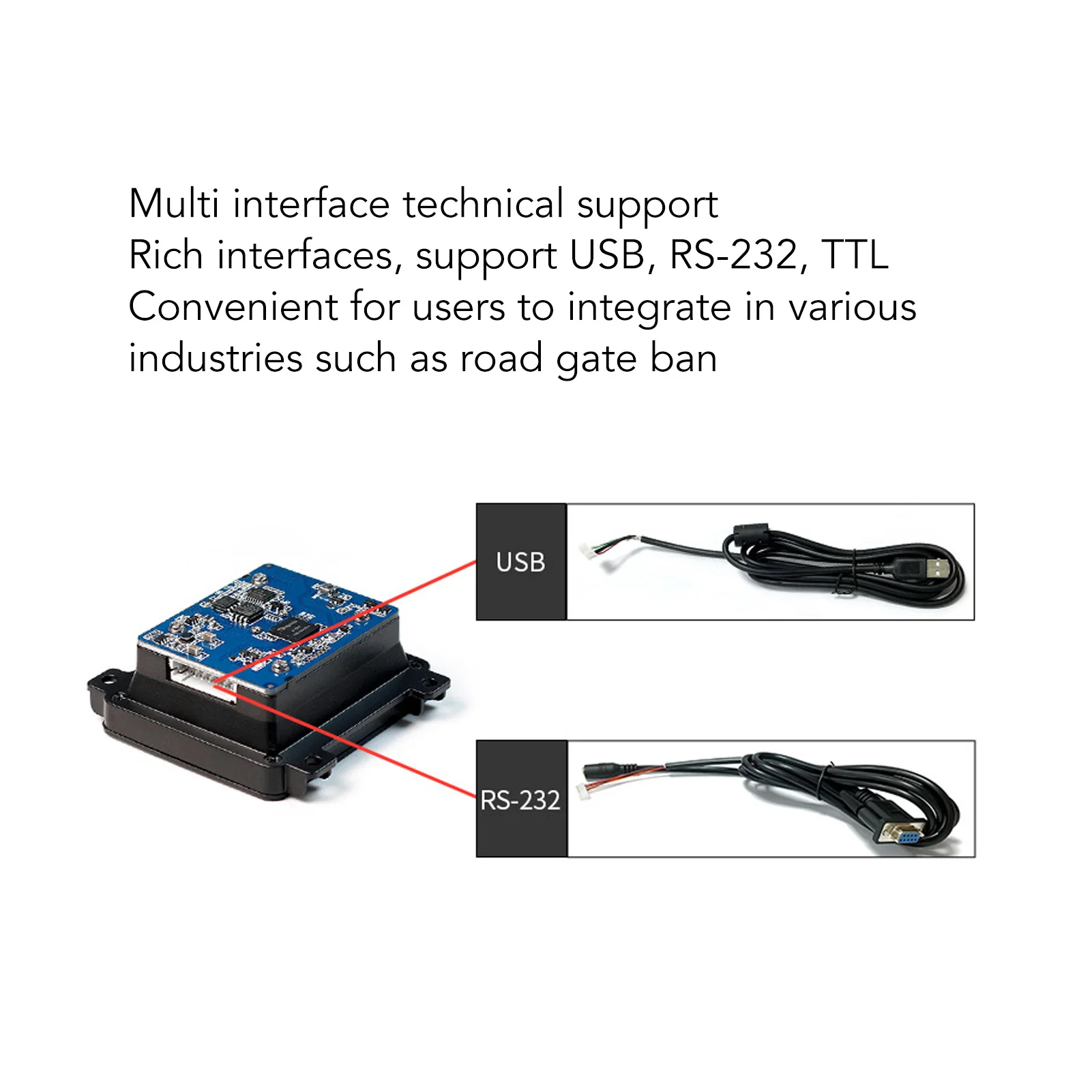 Barcode Scanner Module Embedded 2D Barcode Reader Module Fixed Mount Automatic Induction Ultra Thin for Self Service Equipment