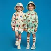 Summer Children's Sunscreen Clothing Hooded 2024 New Zipper Thin Jacket Baby Girl Sun Protection Coat Shorts Set Boys Clothes 3