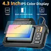 Industrial Endoscope Camera 4.3" IPS HD 1080P 8.5mm Pipe Sewer Inspection Camera Borescope For Car With 8LEDS IP67 Waterproof 2