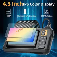 Industrial Endoscope Camera 4.3" IPS HD 1080P 8.5mm Pipe Sewer Inspection Camera Borescope For Car With 8LEDS IP67 Waterproof 2