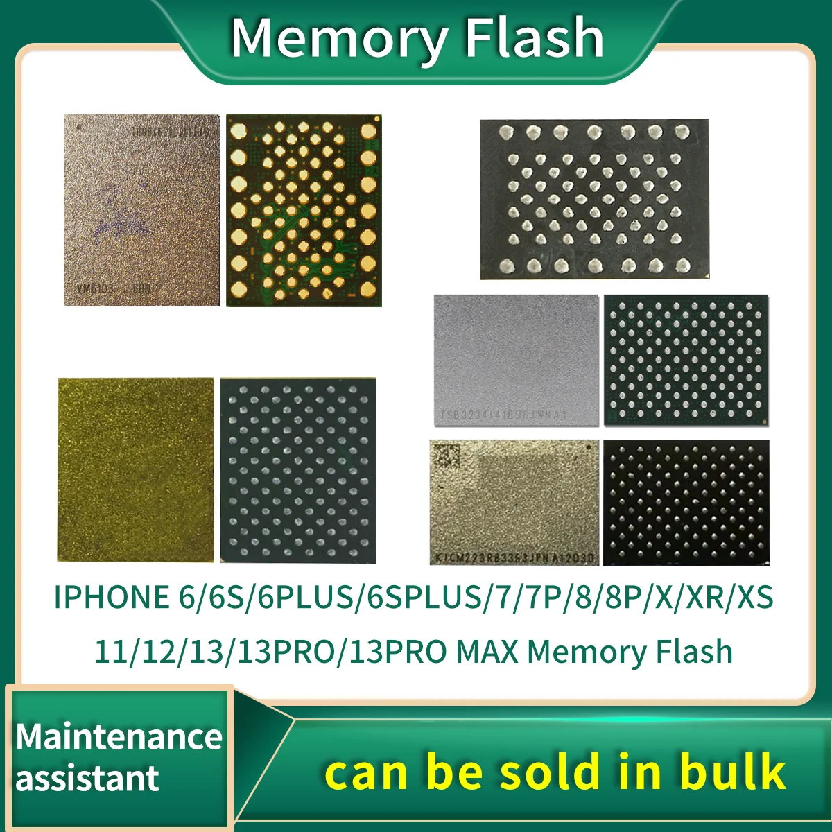 32G 64G 128G 256GB 512G 1TB HDD NAND זיכרון פלאש עבור iphone 5S 6 6P 6S 6SP 7 7P 8 8P X XS XSMax 11 12 13 פרו מקס emmc