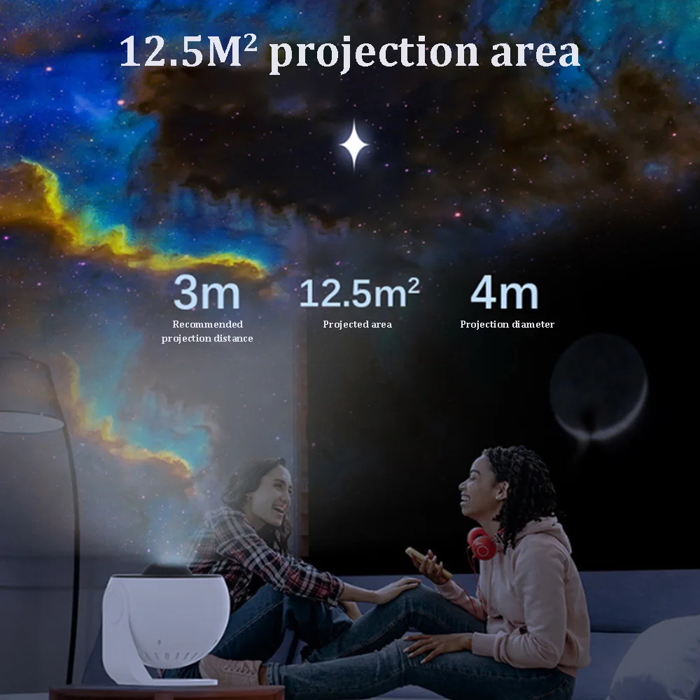 Night Light Galaxy Projector Starry Sky Projector 360&deg; Rotate Planetarium Lamp For Kids Bedroom Valentines Day Gift Wedding Deco
