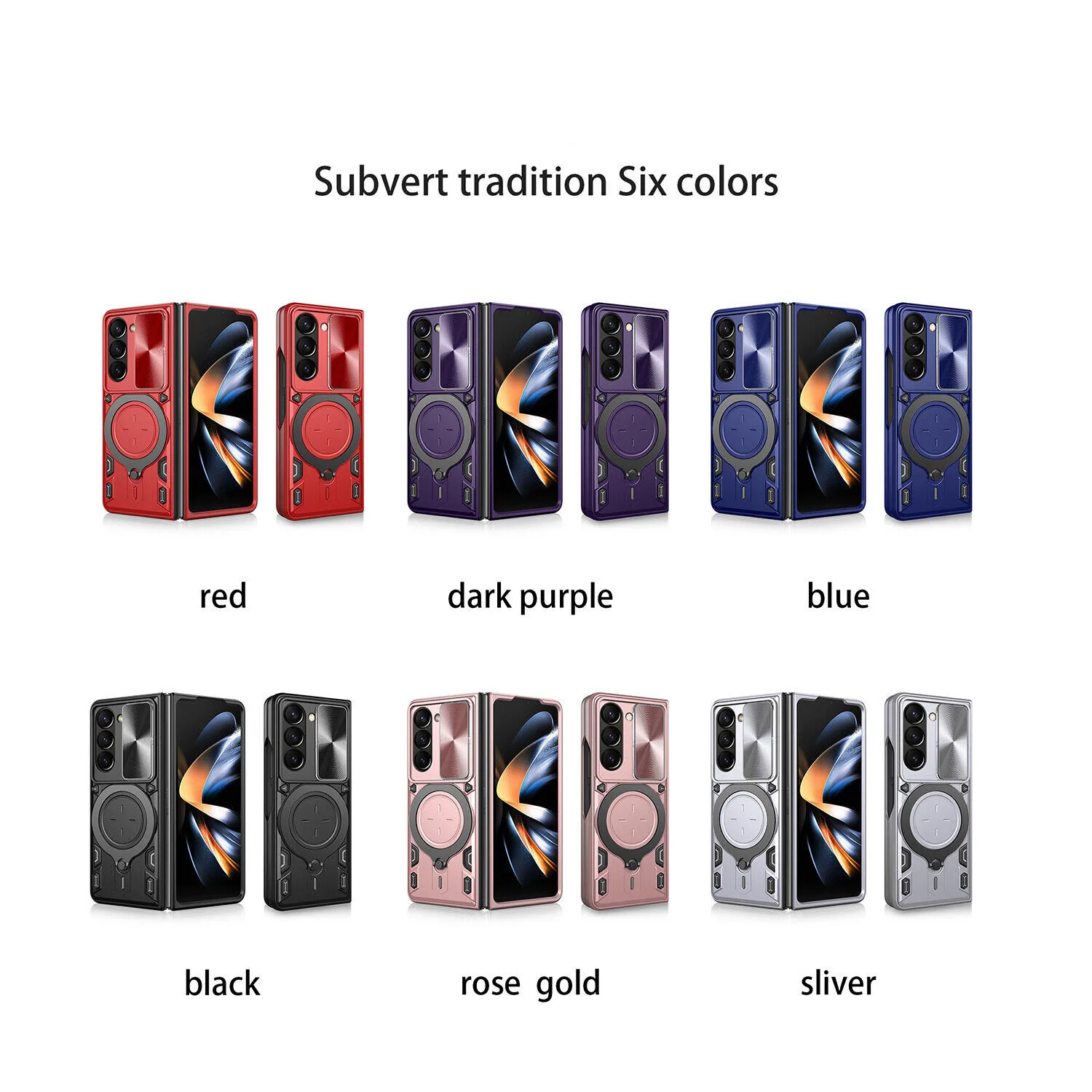 Coque de protection robuste pour samsung galaxy z fold avec pied_voghion.com