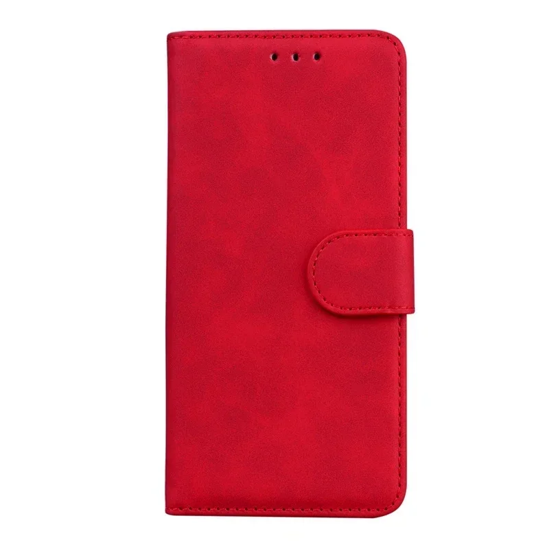 Solid Color Leather Flip Wallet Phone Case with Card Slots