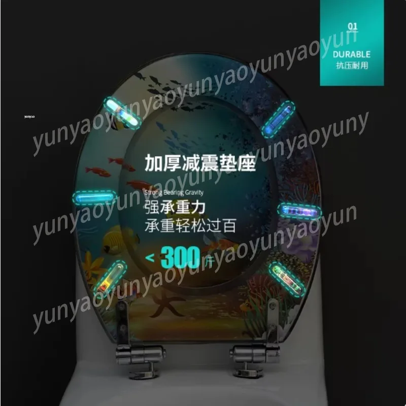 가정용 두꺼운 범용 변기 커버, 무소음 빠른 탈부착, 레진 쿠션, 편안하고 부드러운 닫힘, 간편 세척, 내구성