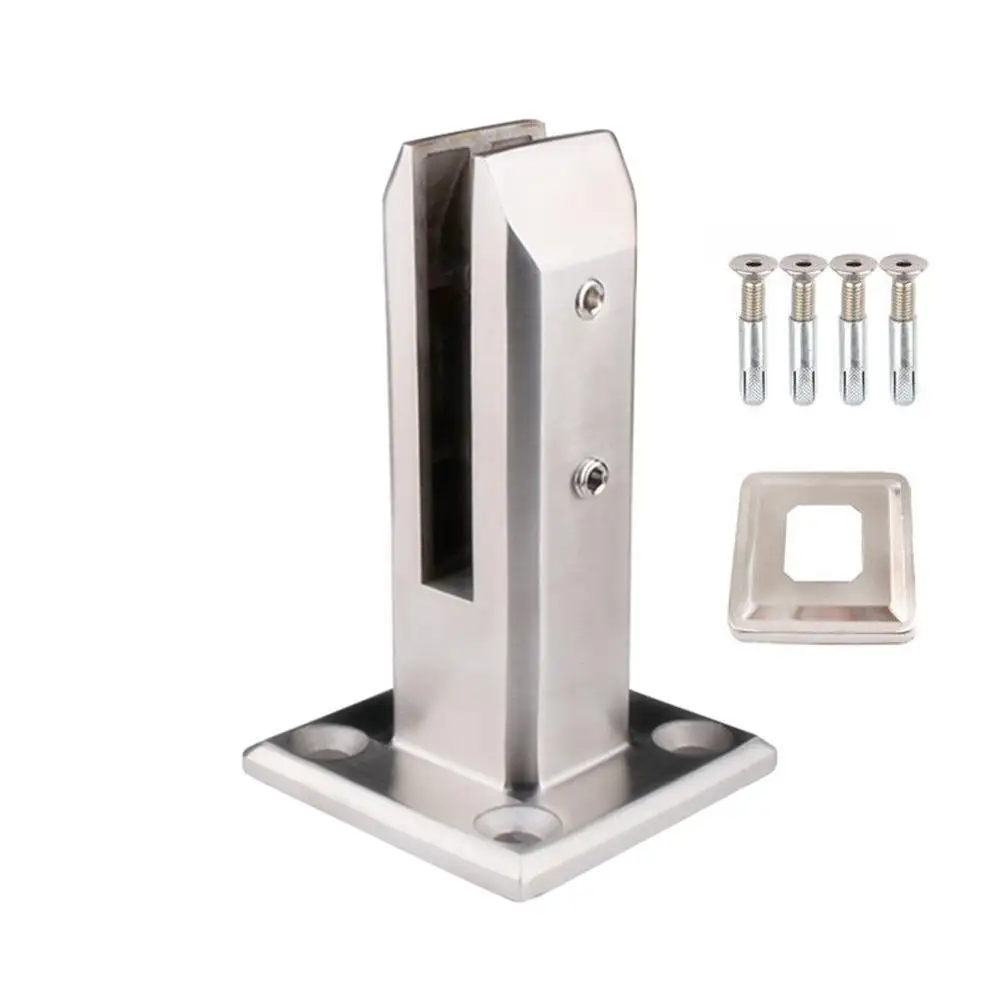 Suporte de Braçadeira de Vidro de Piso Balaustrada de Aço Spigot Suporte de Montagem Varanda Cerca de Piscina Suporte de Escada