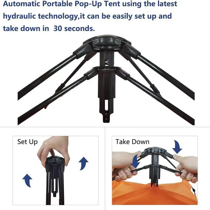 Waterproof Tent For Camping 2 Person Instant Automatic Lightweight Tent Portable Windproof UV Protection Trip Hiking Pop Up Tent