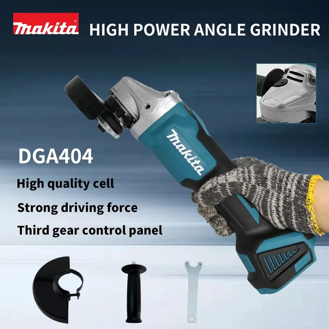 Makita DGA404 meuleuse d'angle électrique sans brosse Machine de découpe Rechargeable 18V Machine de polissage haute puissance pour batterie Makita 1