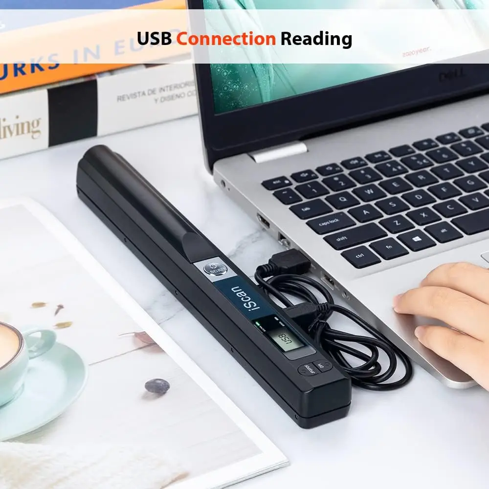 Portable Handheld iScan A4 Scanner 900DPI HD Mini Scanner for School Home Business Scan USB Type-C Document Photos Scanners - 4