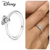 100% 925 sterling silver Mickey Minnie Sparkling Head Princess Flower Daisy Ring Original Holiday Jewelry Love Wedding Ring Gift 5