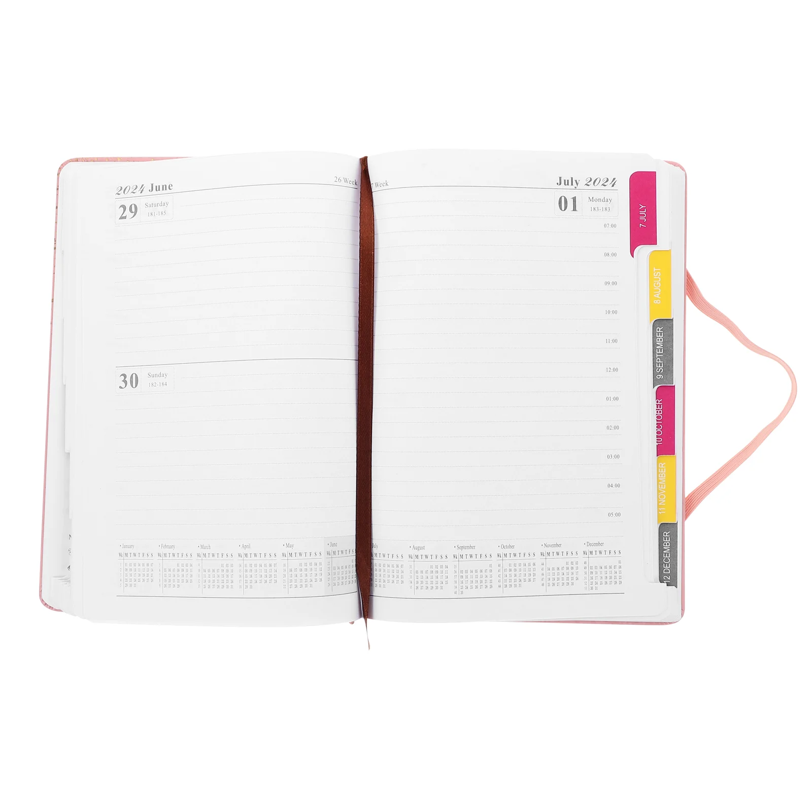 Agenda Book Yearly Notebook Monthly Planner Schedule Notepad Portable Paper Schedule Delicate Daily Planning Notebook