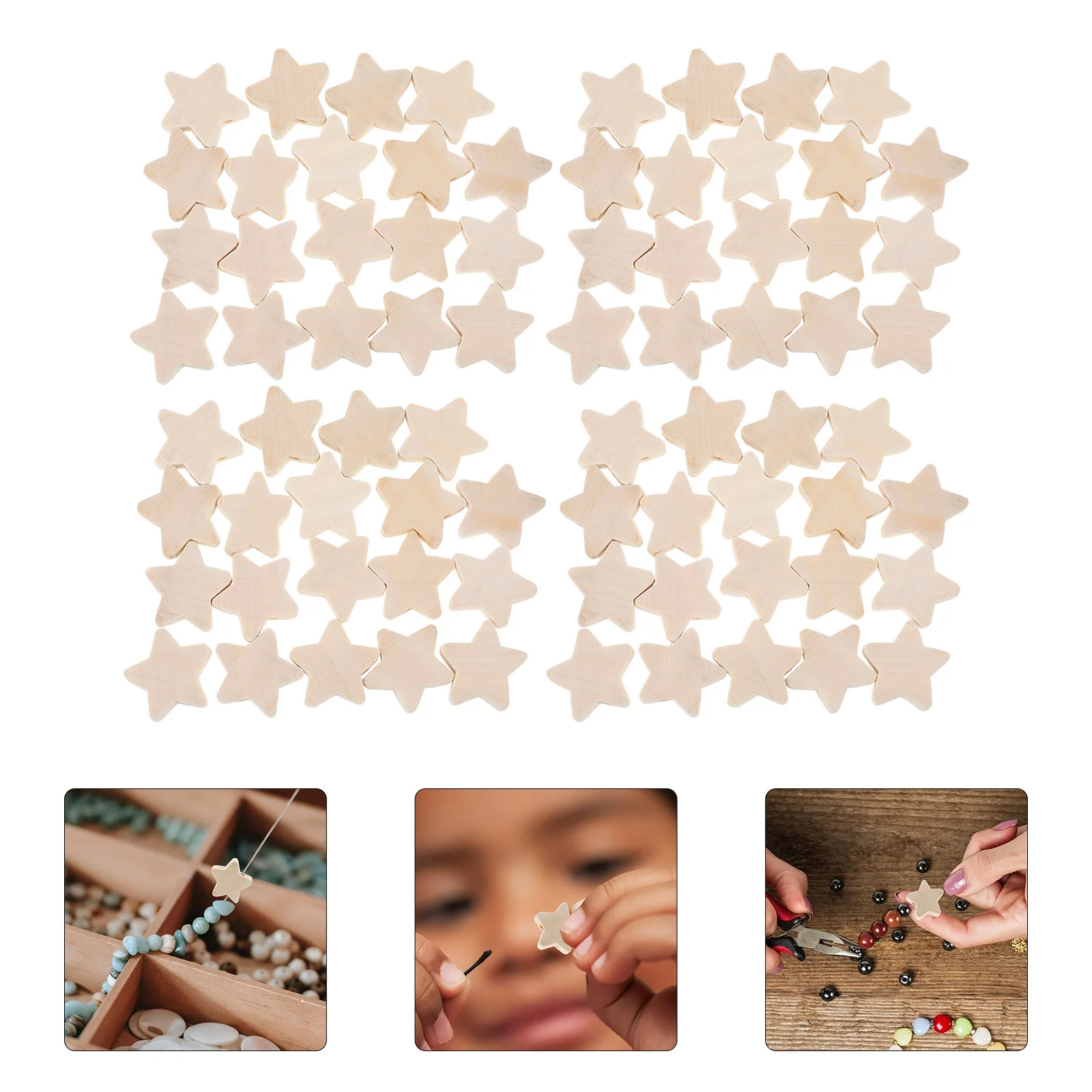 

DIY Handmade Beaded Material DIY Wooden Beads Chic Five-pointed Star Beads Supplies DIY Jewelry DIY Beaded Supplies