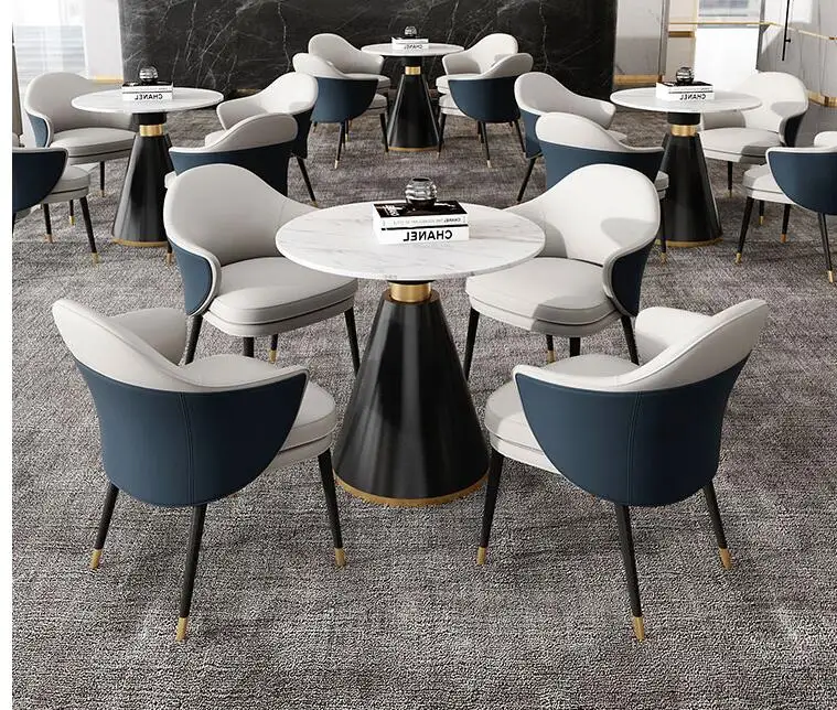 Luxury style high-end hotel negotiation table and chair combination small round table net red reception