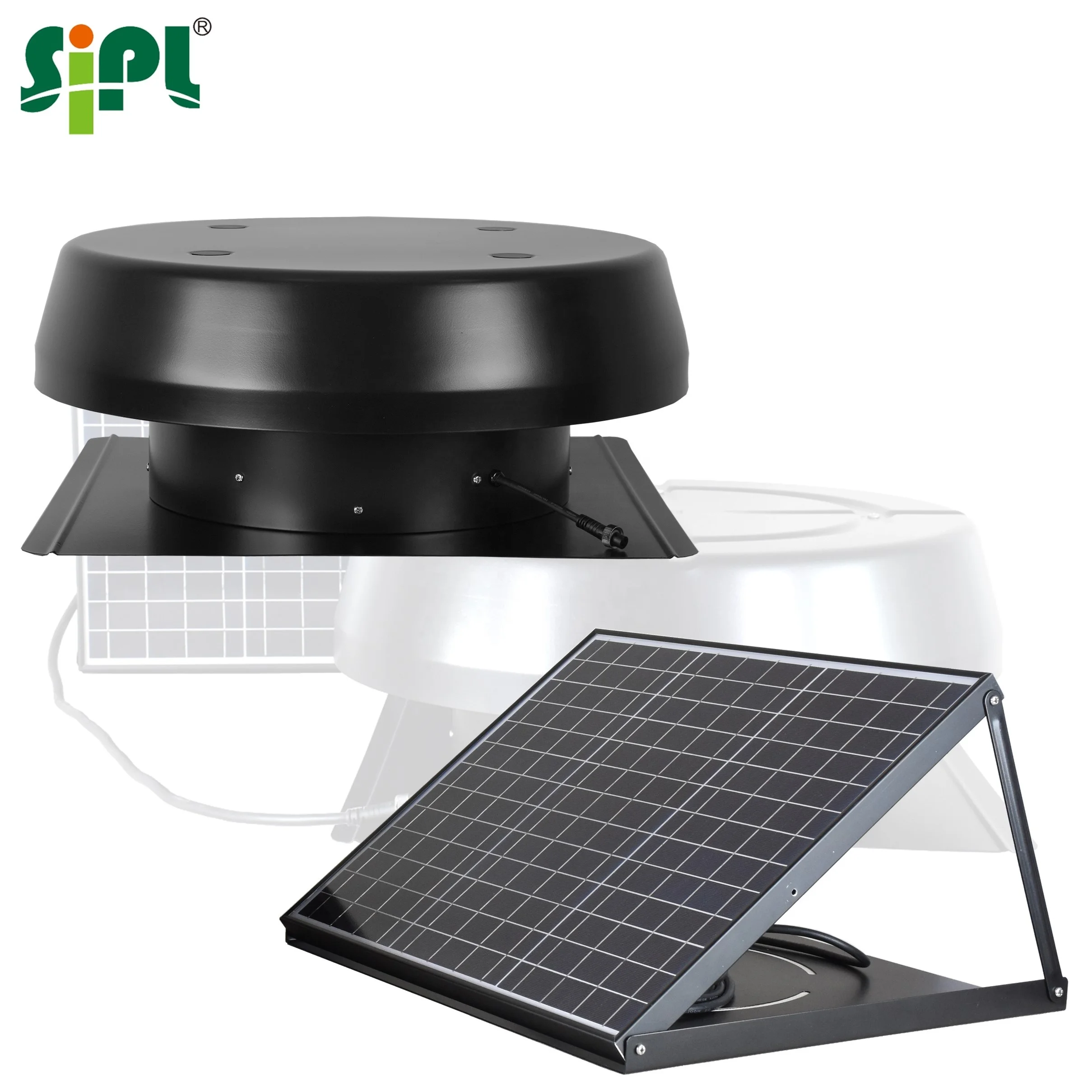 

No Power Attic Gable Heat Extractor 40W Eco Energy Solar Fan Roof Mounted DC Motor Duct Fan Air Ventilation Ceiling Exhaust Fan