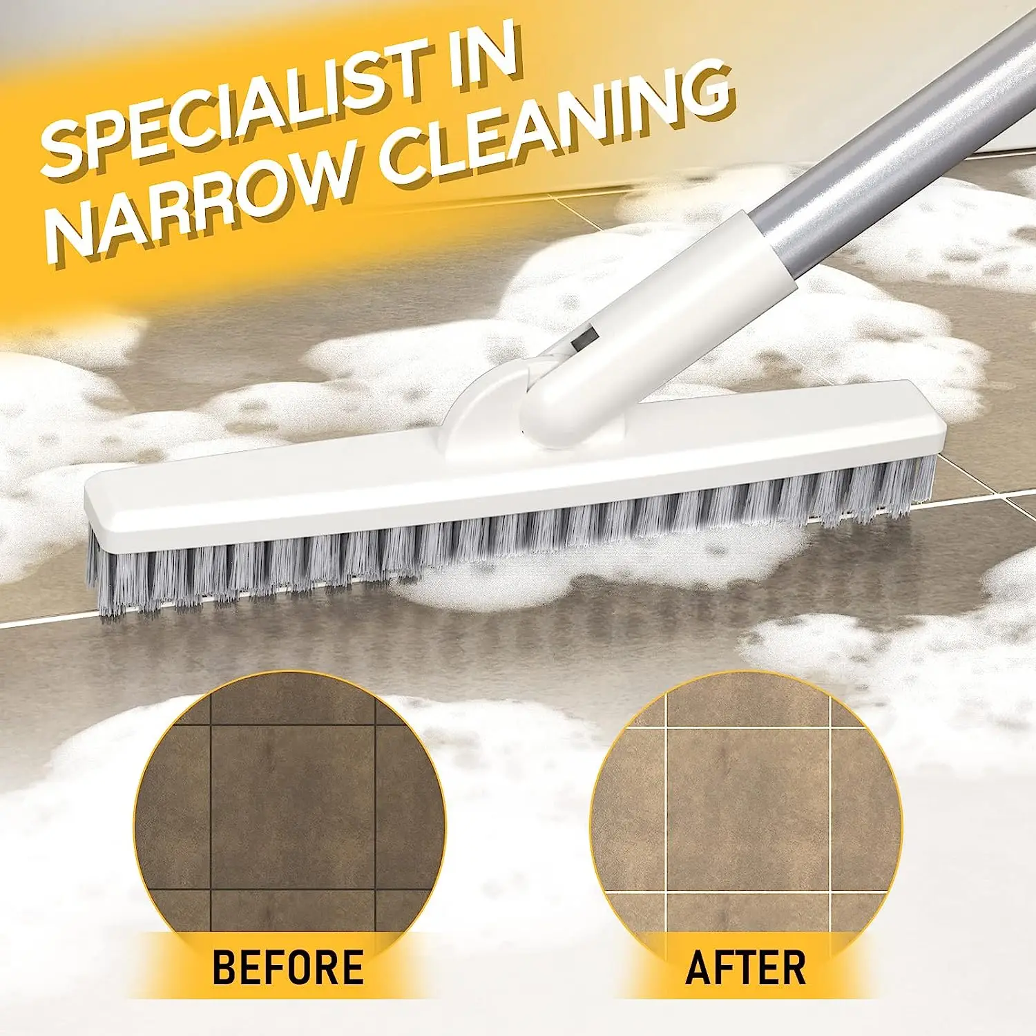 Tile & Grout Brush Stiff Bristle Brush Remove Dirt and Grime Tiles and  Bring Grout Back to Life - China Tile Brush and Grout Brush price