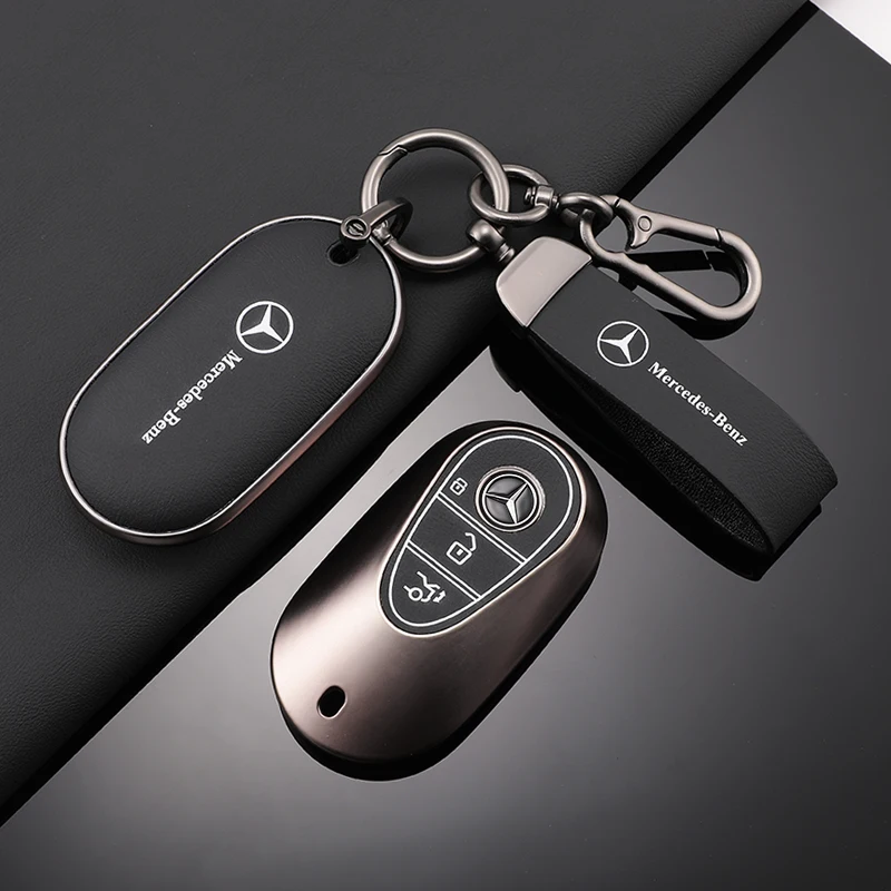 Key Case Cover Key Case Car Key Shell Flip Key Fob Shell TPU Car Smart Key Case Cover for Mercedes Benz C E S Class GLC W206 W223 W214 E300 C260 C300 S450 S500 S400