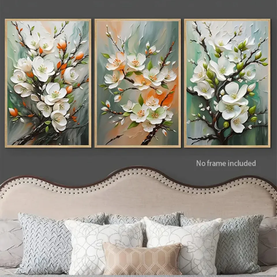 Triptych Elegant Plant White Flower DIY diamond painting New 2025 Full Diamond Mosaic Cross Stitch Embroidery Kit Home Decor Triptych Elegant Plant White Flower DIY diamond painting New 2025 Full Diamond Mosaic Cross Stitch Embroidery Kit Home Decor