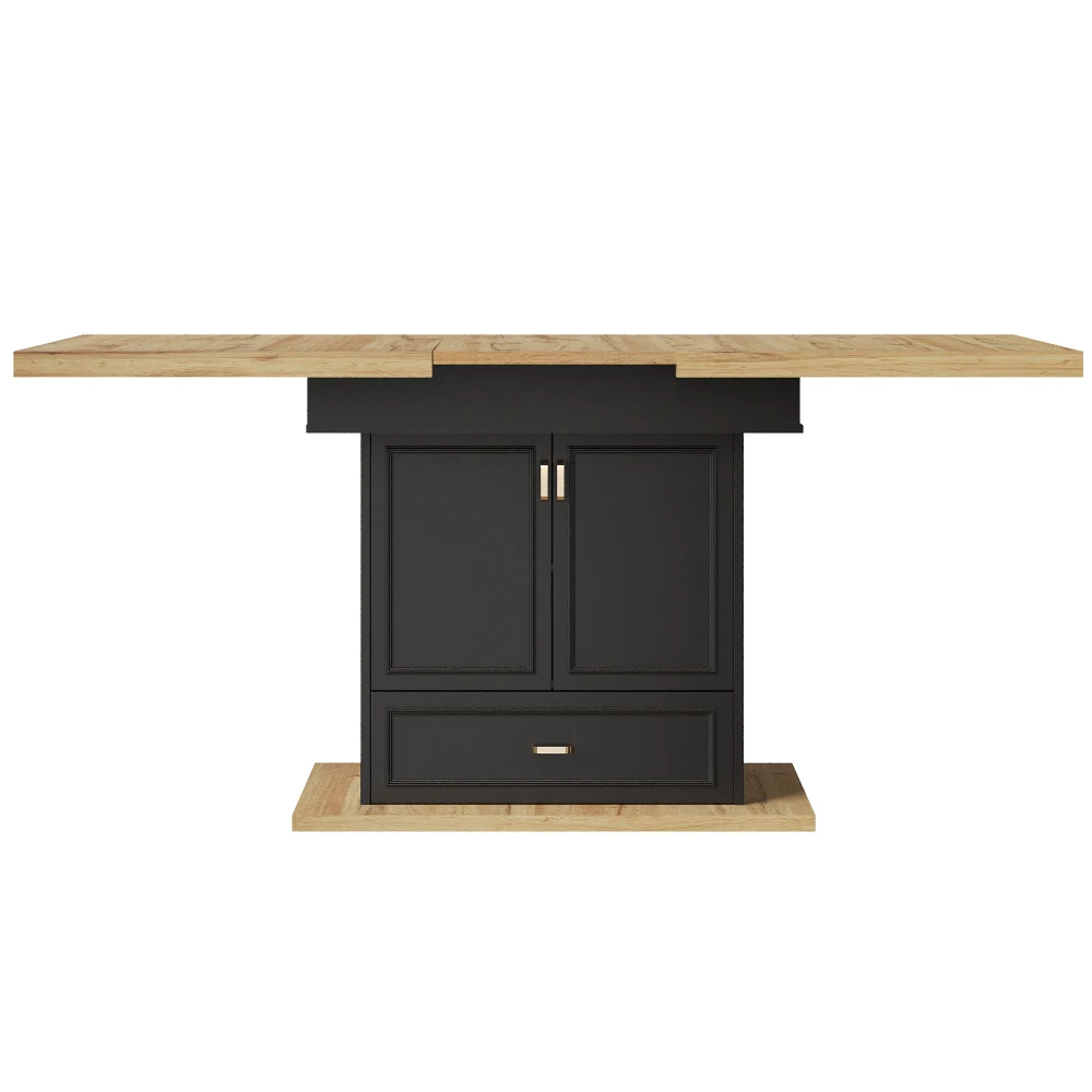 Ausziehbarer Esstisch, 110–140 x 80 x 75 cm, geeignet für Esszimmer oder Terrassen, Esstisch aus Holz, Platz für bis zu 6 Personen – Detail 18