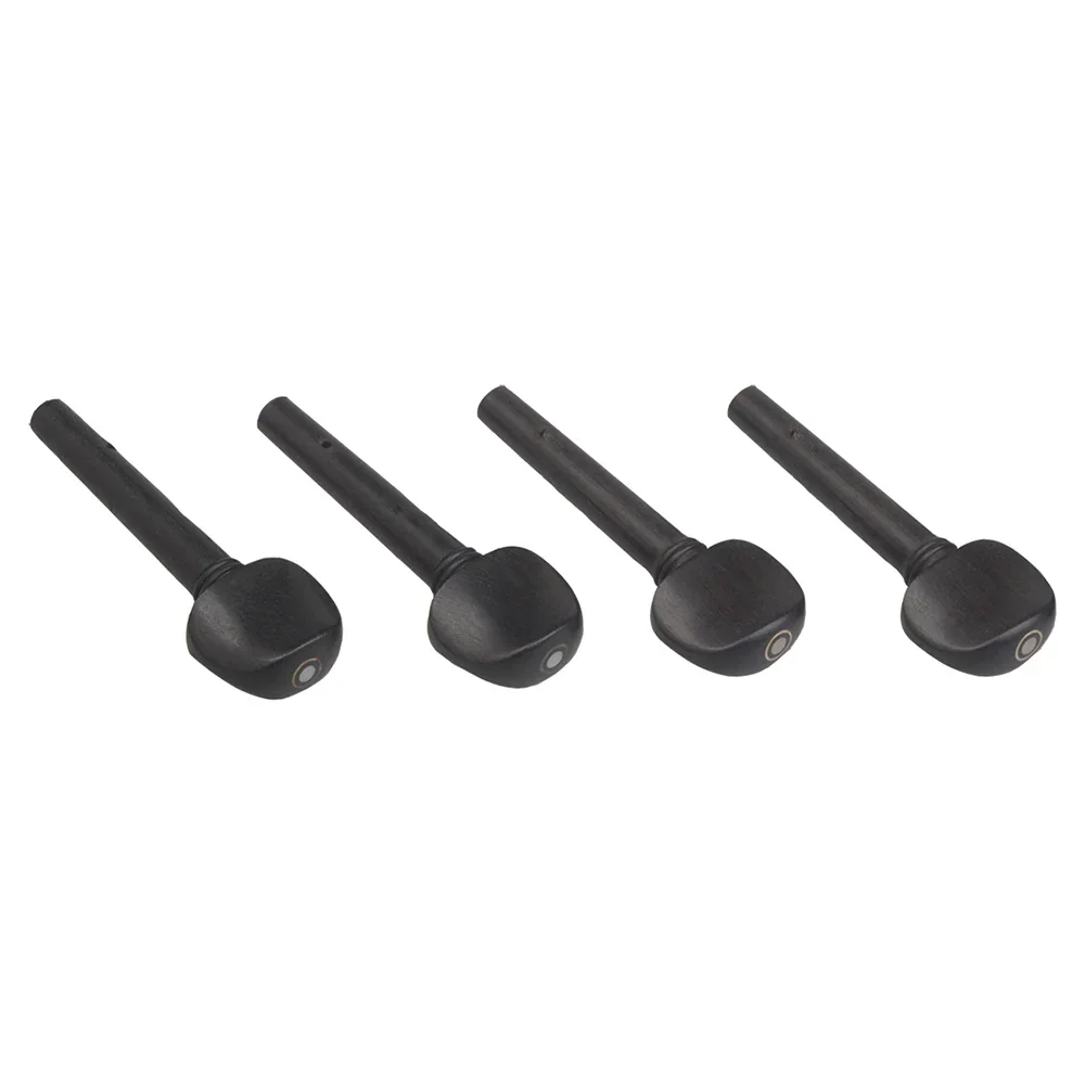 Premium Ebony Violin Tuning Pegs Set - Replacement Stringed Instrument Accessories (4 Pieces)