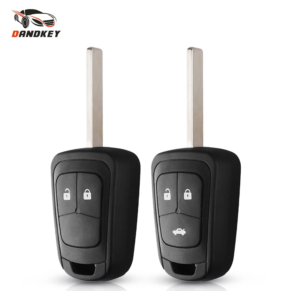 Dandkey 2/3 Pulsanti Car Remote Key Shell Fob Case Per Chevrolet Aveo Cruze Per Opel Malibu Sonic Sostituzione Hu100 Key Blade