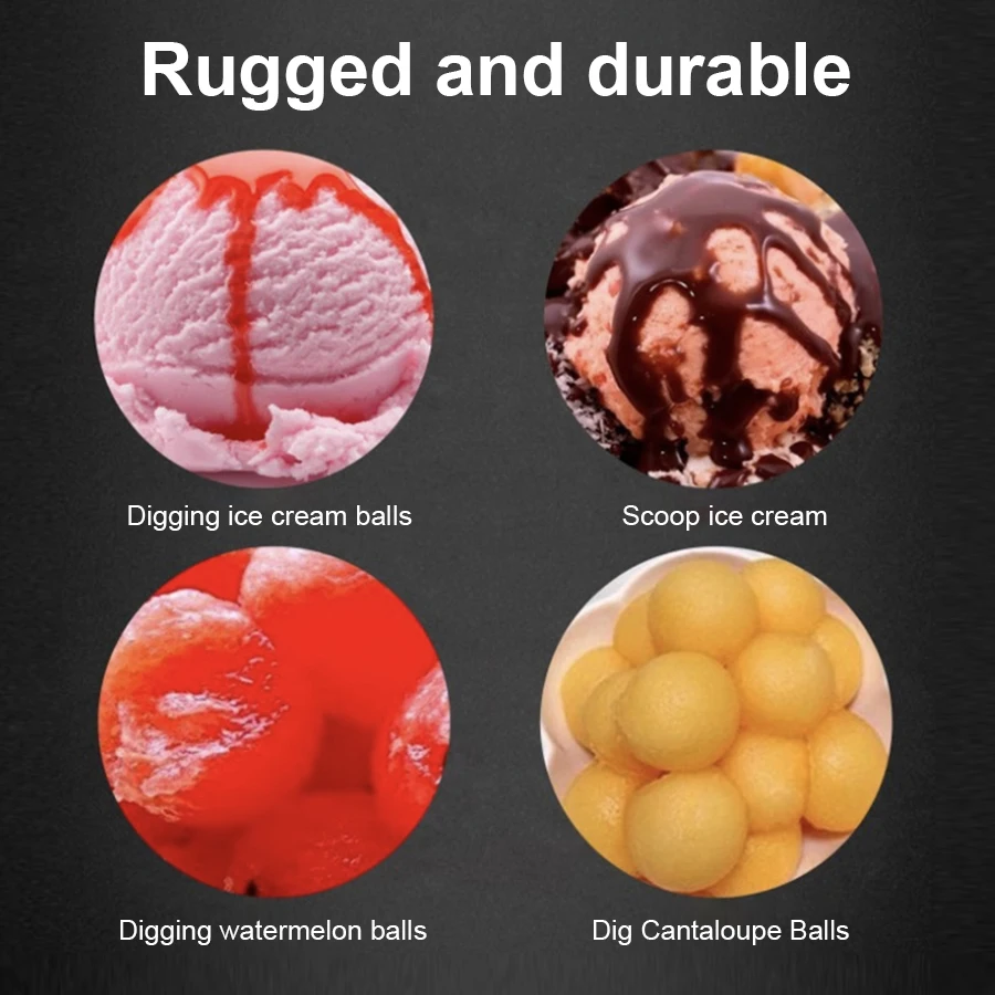 Stainless Steel Dual-purpose Ice Cream Scoop Ice Cream Scooper Multifunctional Fruit Scoop Kitchen Supplies 5