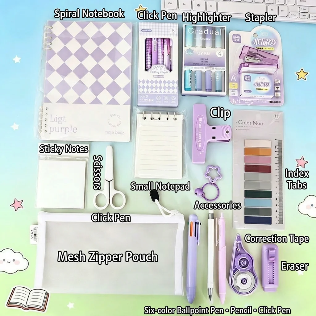 Vibrant Stationery Gift Set for Kids - School Supplies & Learning Essentials