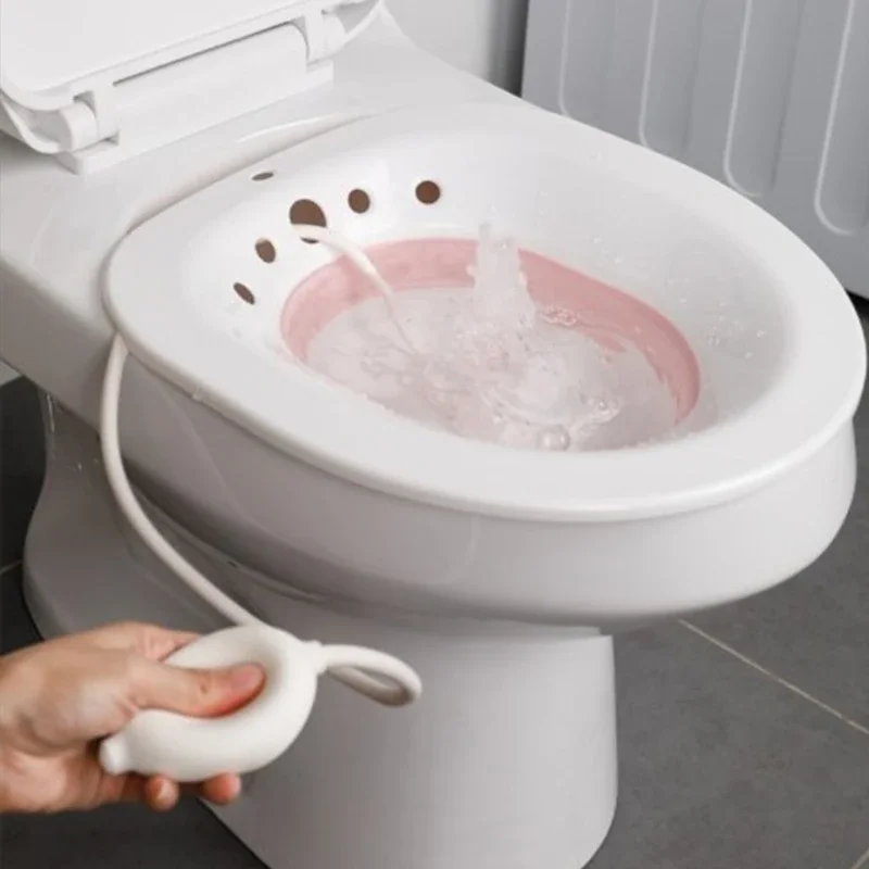 Folding Toilet Sitz Bath Bidet Flusher Special Wash Basin Hip Cleaning Soaking Bathtub for Pregnant Women Hemorrhoid Patient toilet sitz bath basin