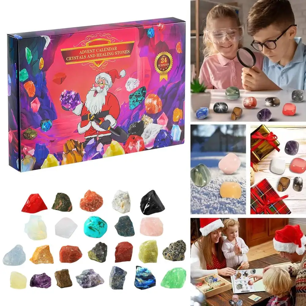 Advent Calendar 2024 Kids Christmas 24 Natural Rock Mineral Crystal advent-calendar-2024-kids-christmas-24-natural-rock-mineral-crystal