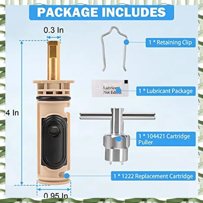 Professional Tool 1222 Replacement With 104421Puller Removal Tool & Clip Compatible , Bathtub Shower Valve Parts Repair Kit