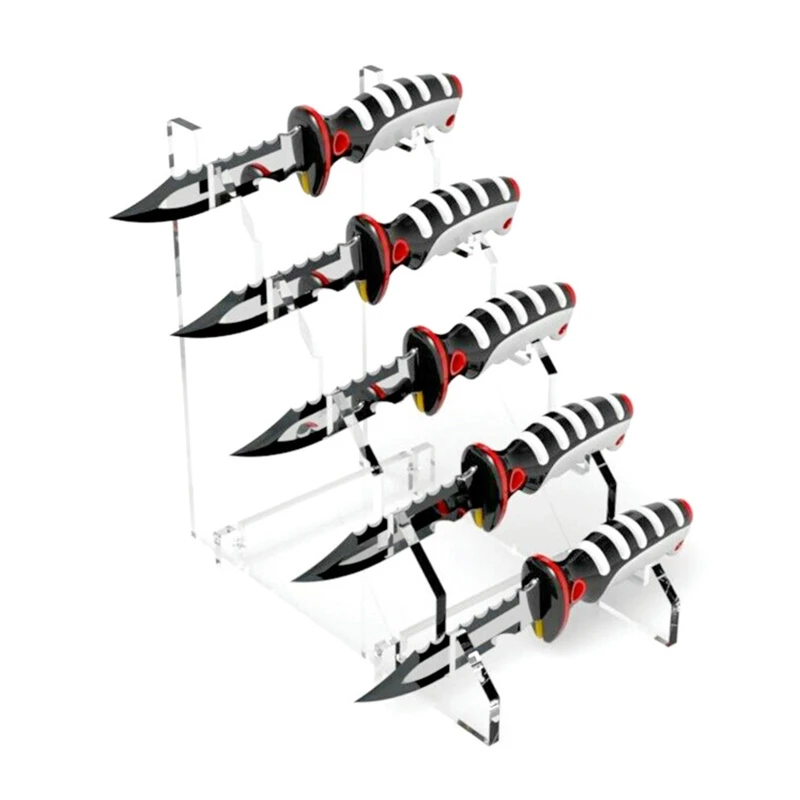Transparent Acrylic for Butterfly knife Display Stand Pocket Knives Holder For Knife  Tool Holders Display Knife  87HA 4