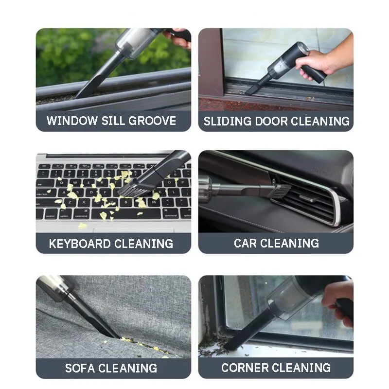 Car Mounted Vacuum Cleaner Wireless Portable Handheld Car Household Mini Vacuum Cleaner With Super High Power