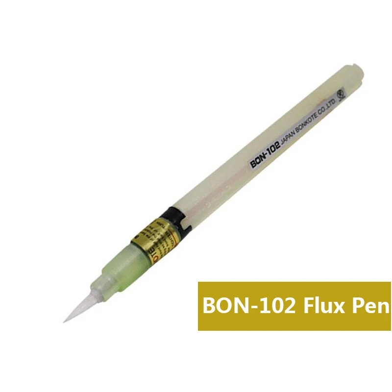 

Recyclable BON-102 Flux Paste Solder Brush Tip Pen Welding Cleaning-free Welding Soldering Pen PCB Soldering Rosin pen