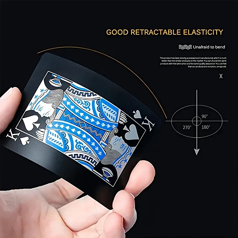 Playing Cards Black Gold Playing Card Poker Game Deck Blue Silver Poker Suit Plastic Magic Waterproof Deck Of Card