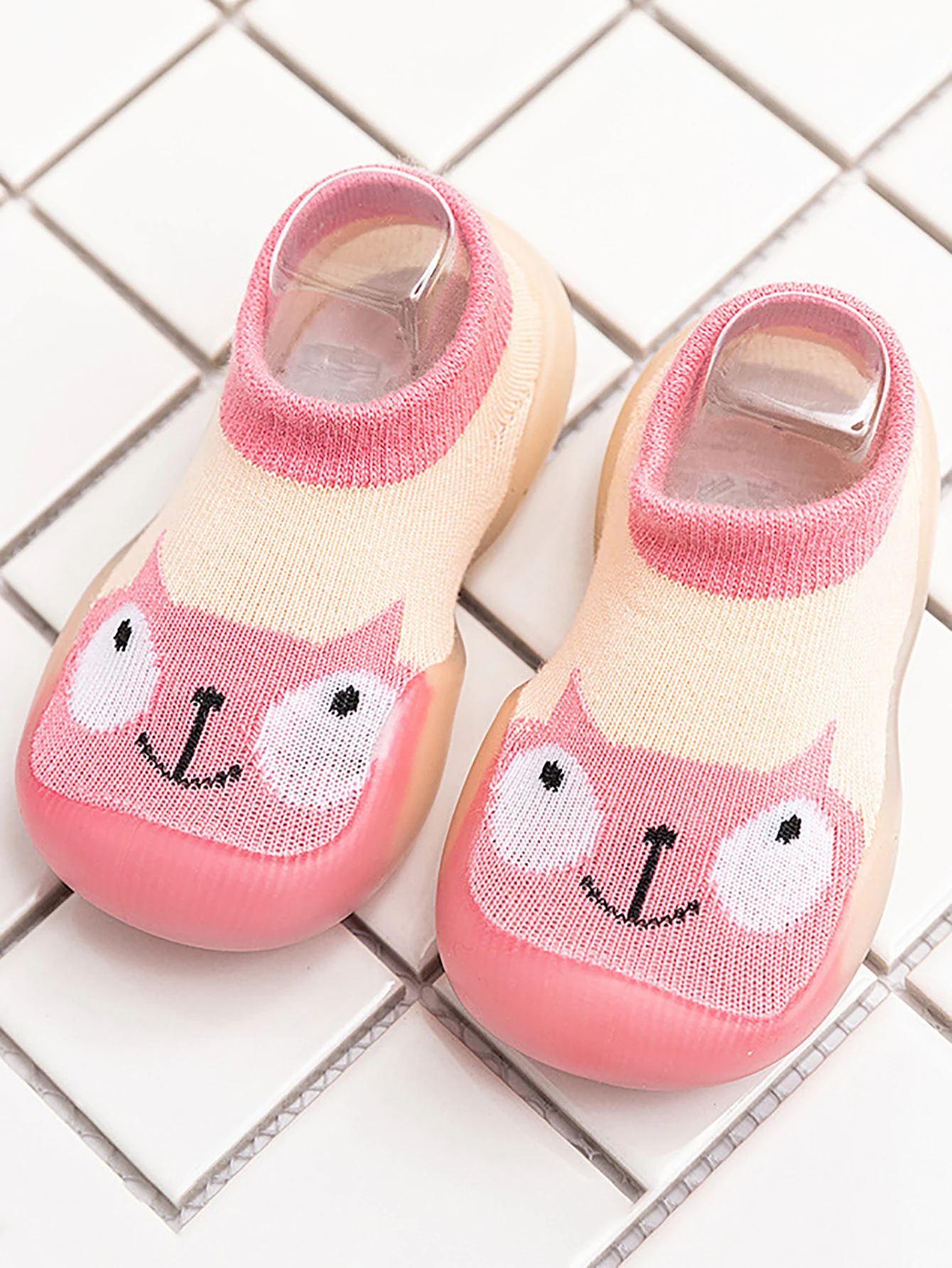 Baby cute animal cartoon pattern toddler shoes Boys non-slip soft-soled shoes Girls breathable sock shoes 3