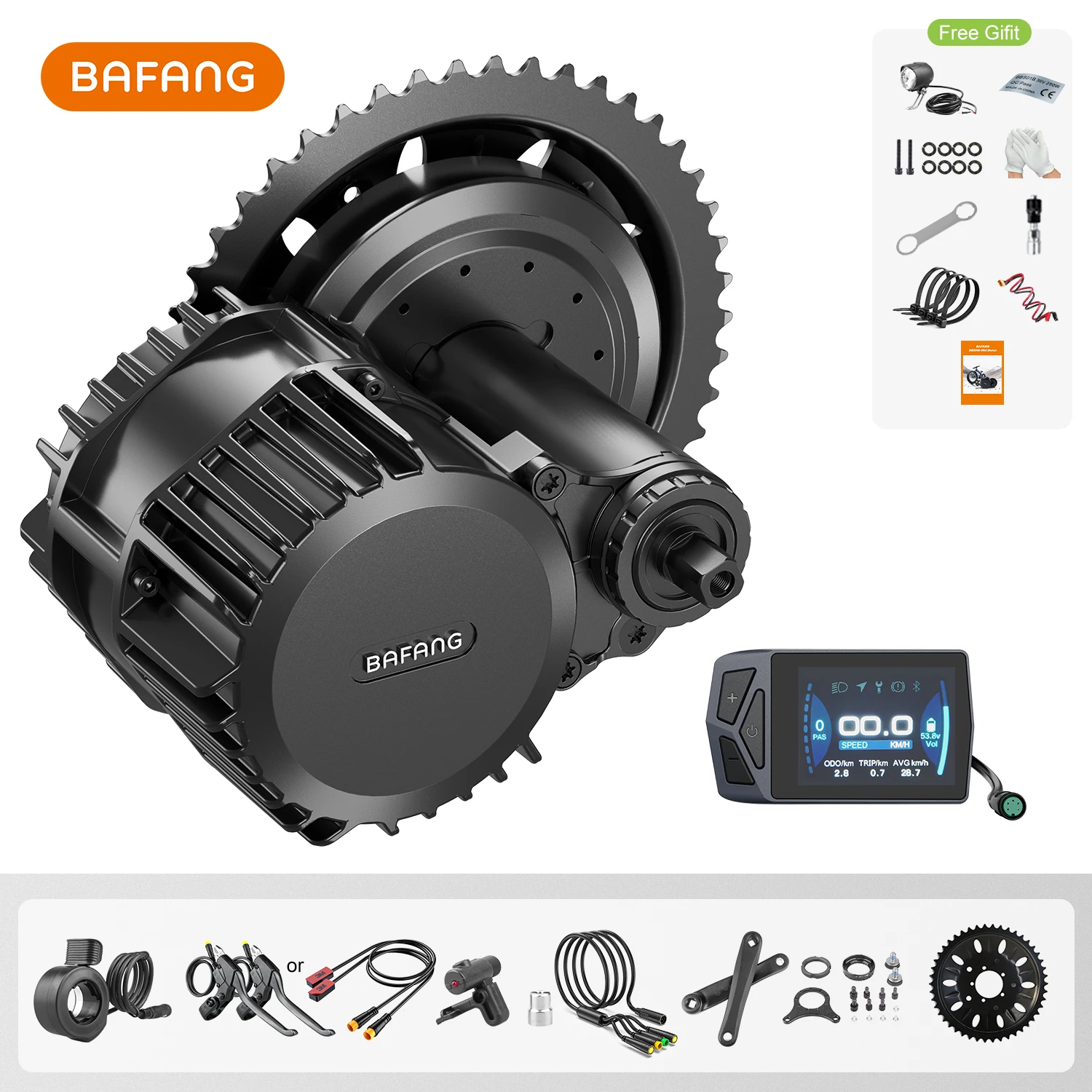 Bafang Mid Drive Motor Kit 1000W 750W 500W 250W 350W Electric Bicycle
