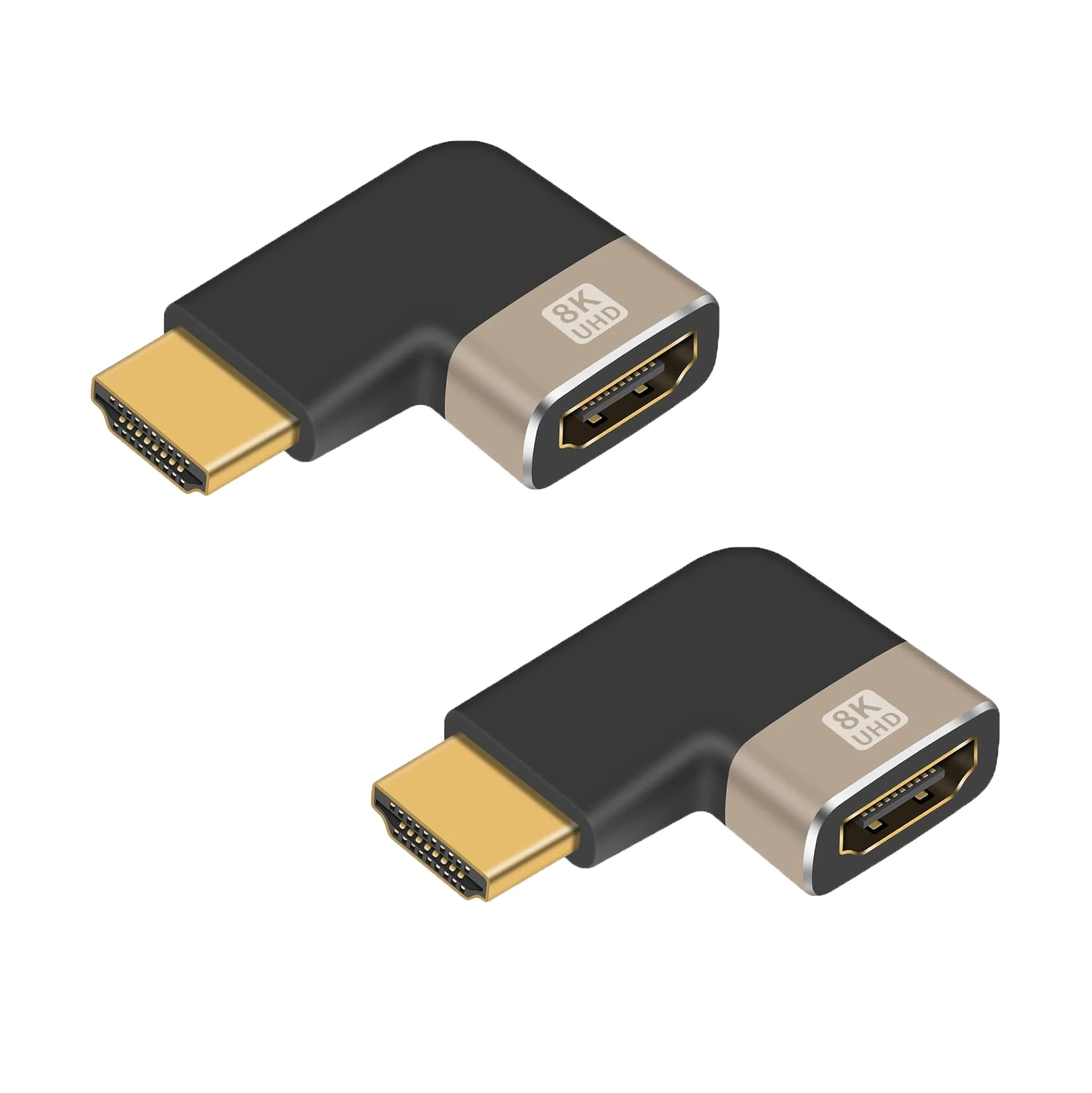 Hdmi To Mini Hdmi Duttek 8K U Shape Mini HDMI Adapter, 48Gbps Down Angle Mini HDMI Male To Female Extension Adapter, 180 Degree Mini HDMI Adapter With LED Working Indicator For Camera