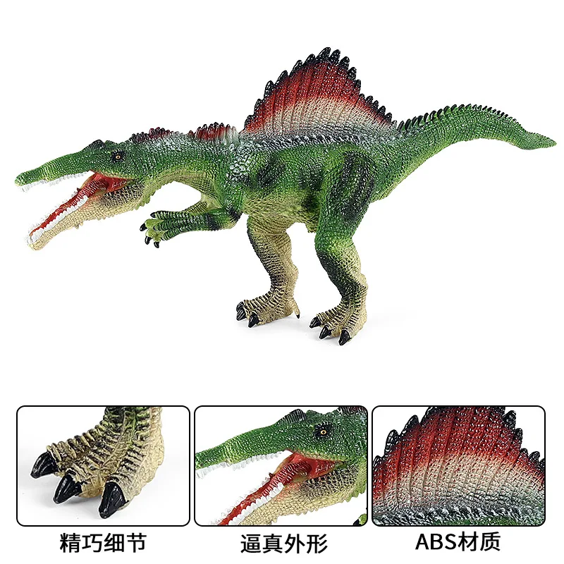 

Simulation dinosaur animal model soft rubber Moroccan spinosaurus children's Jurassic dinosaur toy ornaments