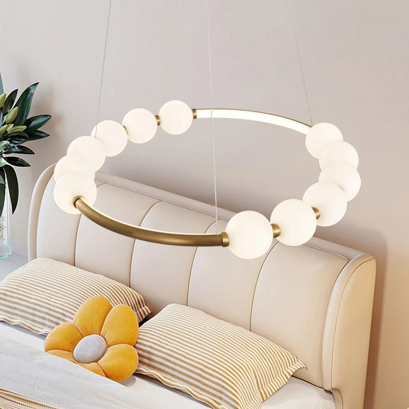 

New Minimalist Ring LED Pendant Lights Restaurant Living Room Bedroom Study High-end Circular House Decor Lighting Fixtures