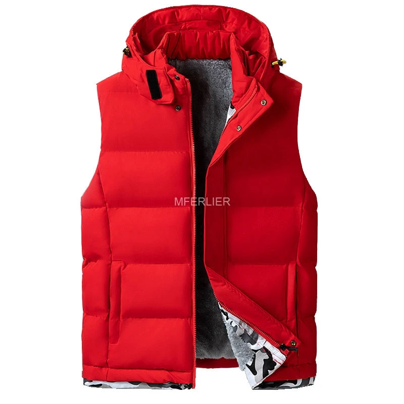 Autumn WInter 10XL 150kg Large Size Men Vest 9XL 8XL Bust 150cm Loose Fleece Vests 4