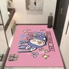 Labubu Banner Art Printing Floor Mat INS Style Soft Bedroom Floor House Laundry Room Mat Anti-skid Household Carpets 5
